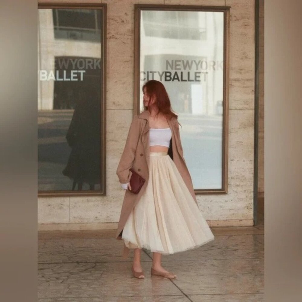 Reformation Prisca Skirt in Ivory NWT